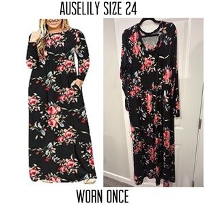 Floral long maxi dress